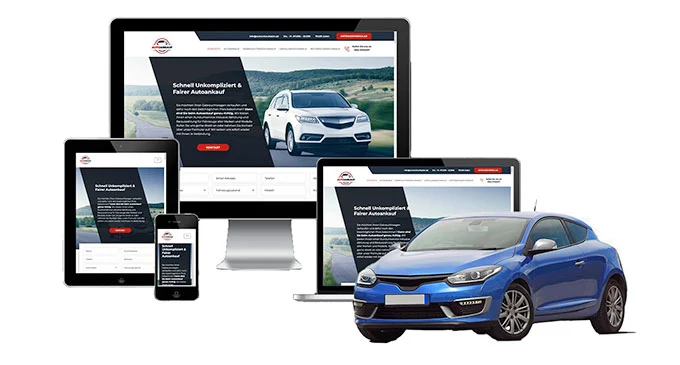ankauf mobil Ankaufseite mobil – Autoankauf Senden mit rotem PKW